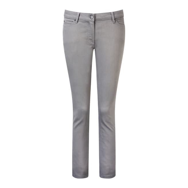 Pure Collection Grey Twill Slim Leg Stretch Jeans