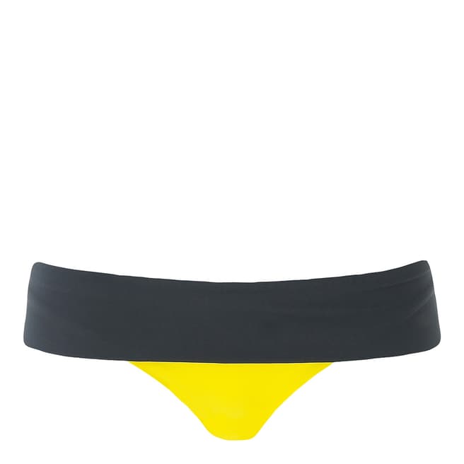 Amanda Wakeley Yellow/Black Colour Block Bikini Bottoms