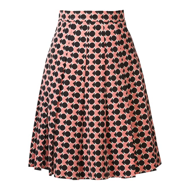 Orla Kiely Black and Pink Spot Square Triangle Ottoman Skirt