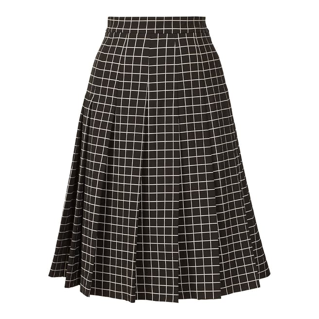 Orla Kiely Black and White Window Pane Jacquard Skirt
