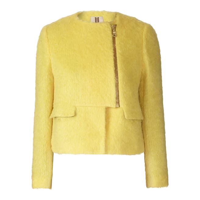 Orla Kiely Yellow Winter Mohair Jacket
