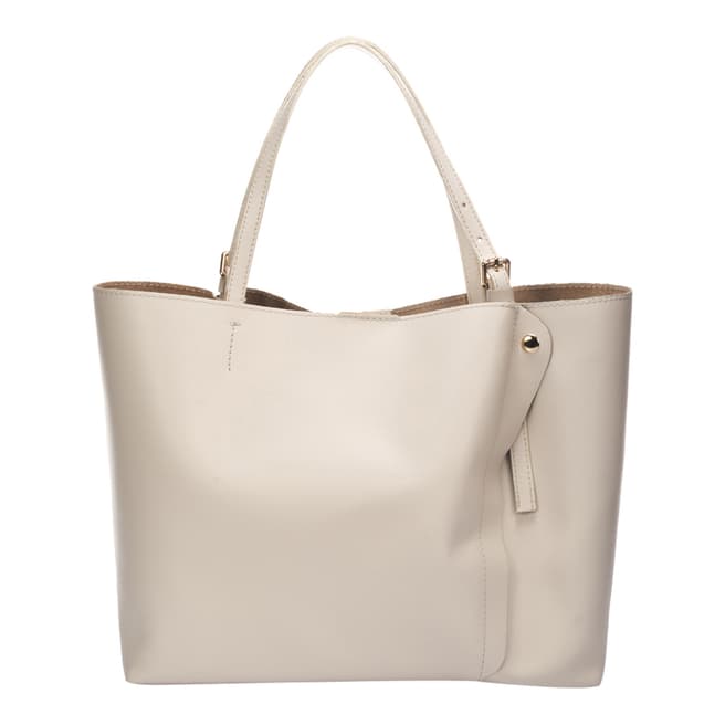 Lisa Minardi Off White Leather Shoulder Bag