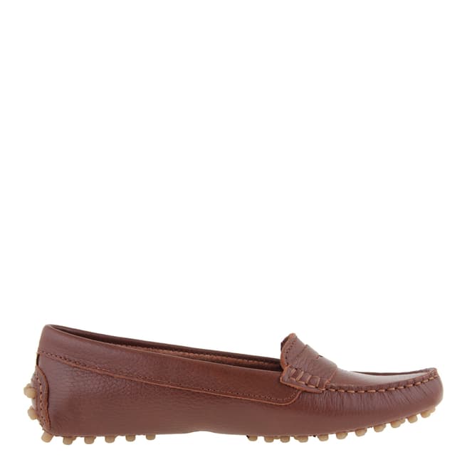 Mille Miglia Women's Tan Leather Driving Moccasins