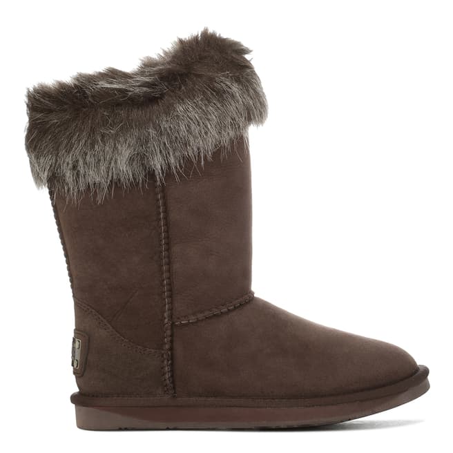Australia Luxe Collective Expresso Sheepskin Foxy Faux Fur Boots 