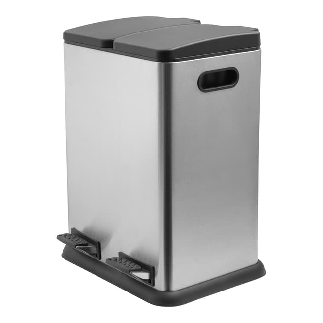 Addis Stainless Steel 40L 2 Compartment Recycle Bin