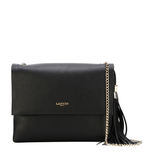 Lanvin Black Leather Sugar Shoulder Bag 