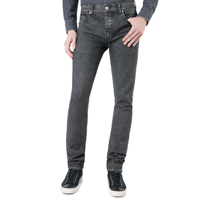 7 For All Mankind Grey Chad Low Rise Cotton Stretch Straight Leg 