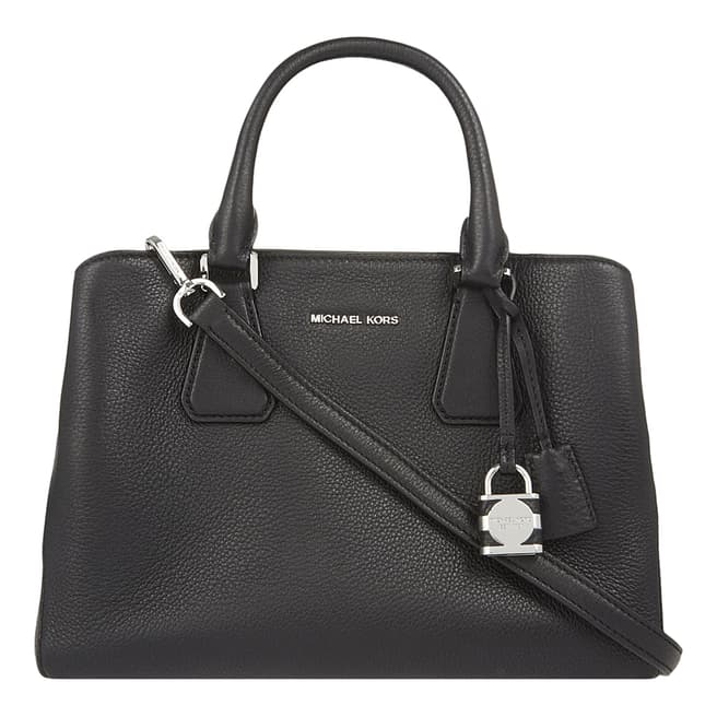 Michael Kors Black Leather Small Camille Satchel