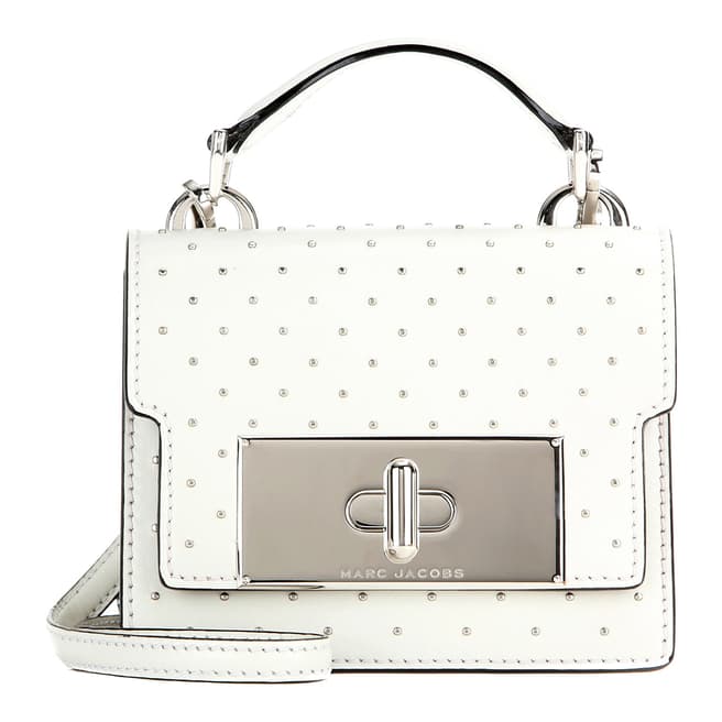 Marc Jacobs White Leather Studded Mini Mischief Bag