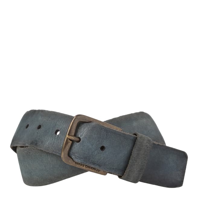 Hugo Boss Navy Leather Bibol Belt