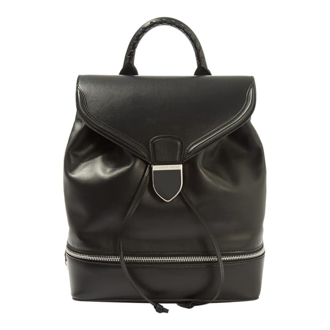 Alexander McQueen Black Leather Backpack 
