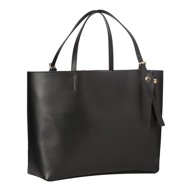 Lisa Minardi Black Leather Shoulder Bag