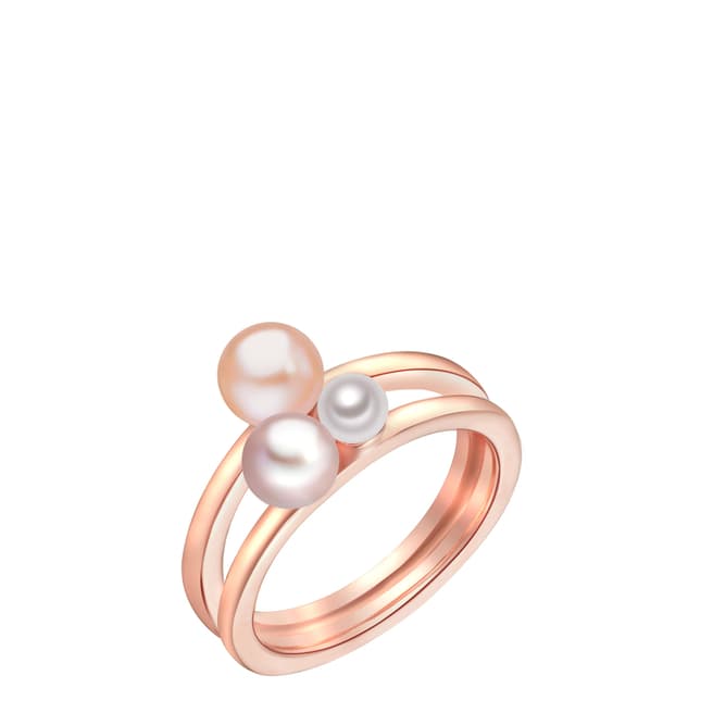 Nova Pearls Copenhagen Rose Gold/White Pearl Ring