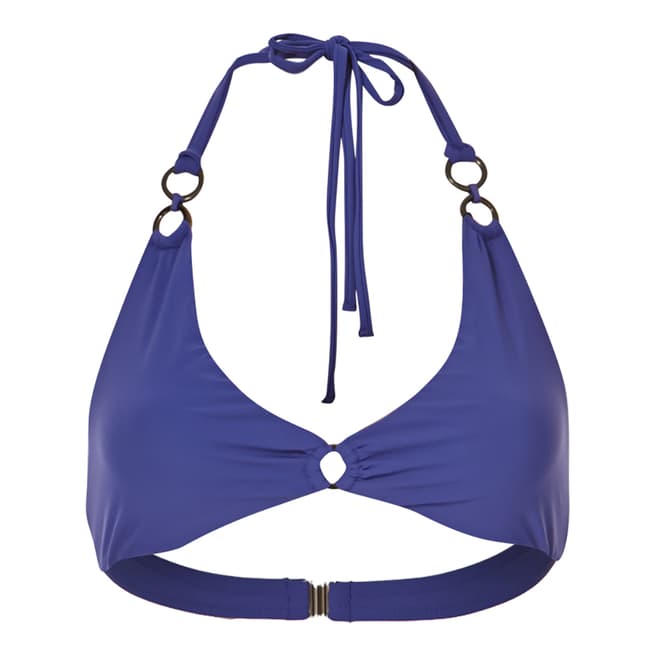Amanda Wakeley Sapphire Blue Ring Straps Bikini Top