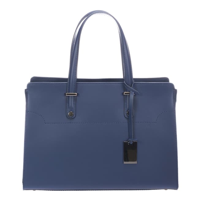 Giorgio Costa Navy Leather Top Handle Bag