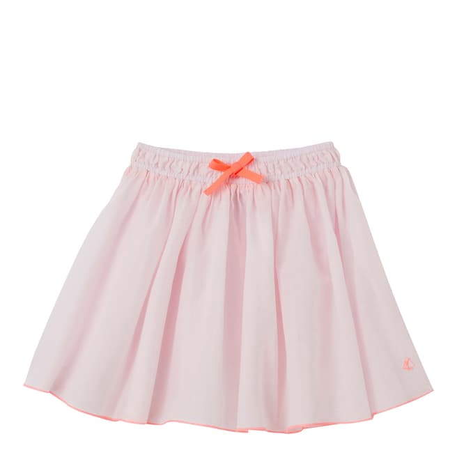 Petit Bateau Girl's Pink Flared Cotton Skirt