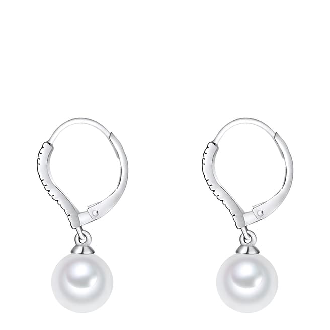 Pearls of London White Pearl Drop Earrings