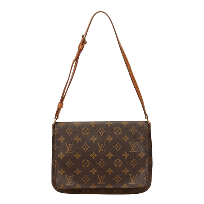 Louis Vuitton Brown Leather Musette Monogram Shoulder Bag