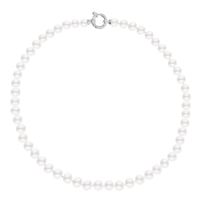 Just Pearl White/White Gold Freshwater Pearl Necklace