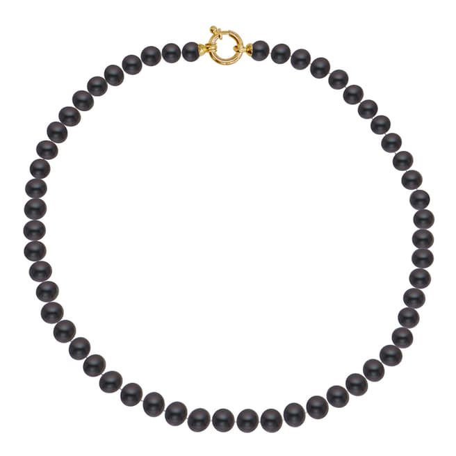 Just Pearl Black Tahitian/Gold Freshwater Pearl Necklace