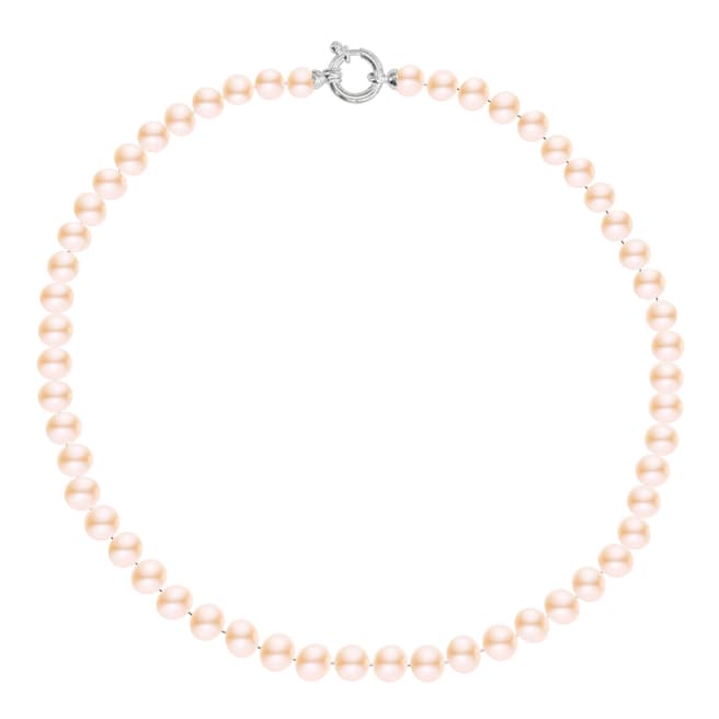 Just Pearl Pink/White Gold Freshwater Pearl Necklace