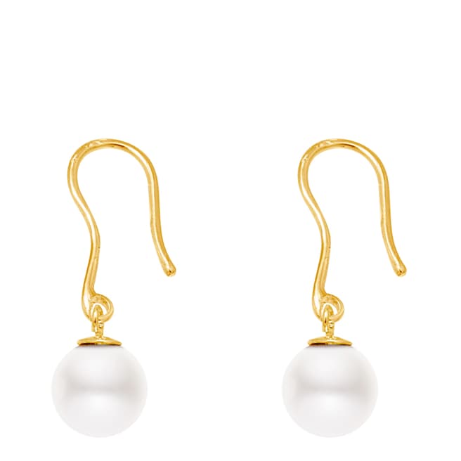 Mitzuko White/Gold Freshwater Pearl Earrings