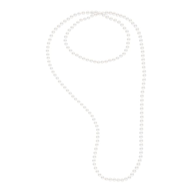 Just Pearl White Freshwater Pearl Long Necklace 6-7mm