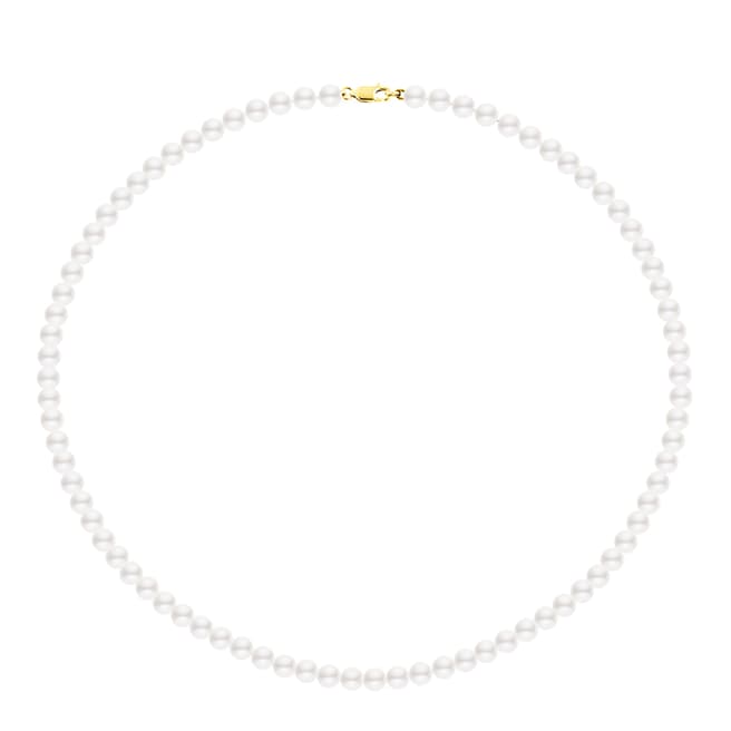 Just Pearl White/Gold Tahitian Freshwater Pearl Necklace
