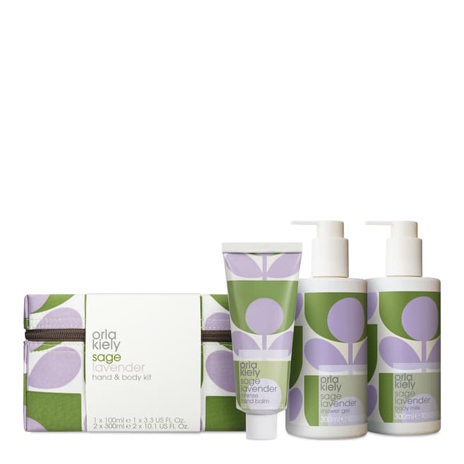 Orla Kiely Sage and Lavender Hand and Body Kit