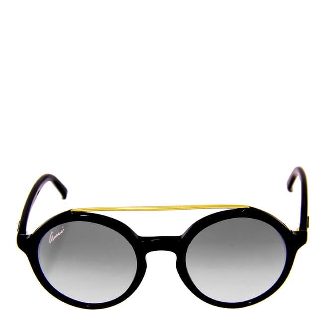 Gucci Women's Black/Gold Round Lens Sunglasses 48mm
