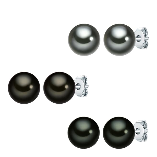 Perldesse Set of Three Stud Earrings