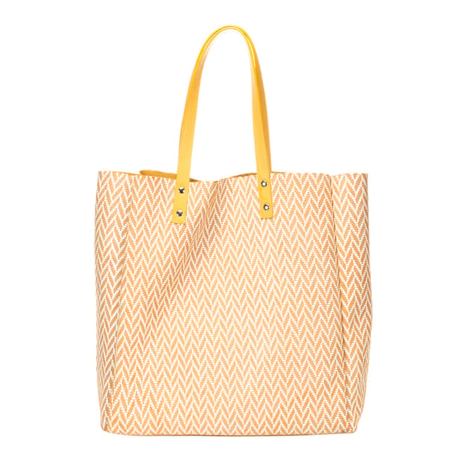 Krole Yellow Leather Shoulder Bag