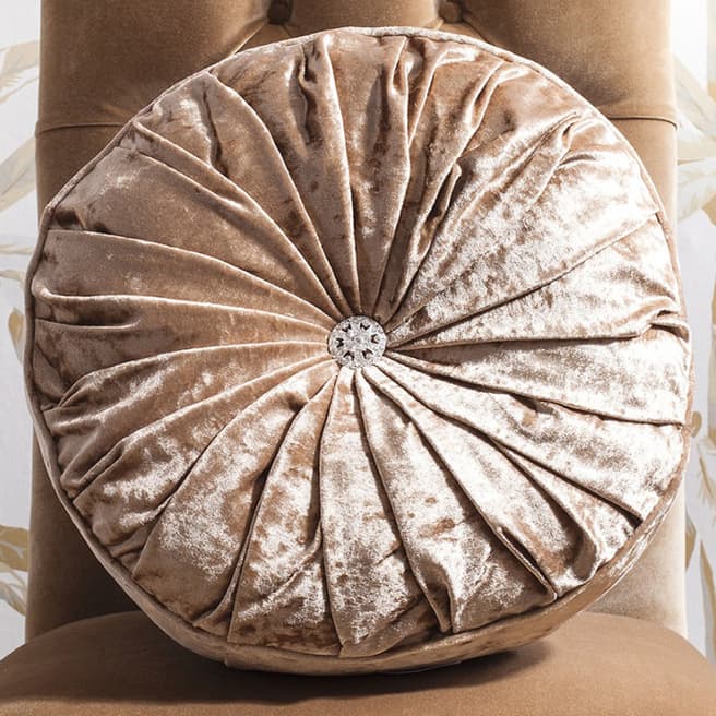 Parisian House Gold Loire Round Velvet Cushion 40cm