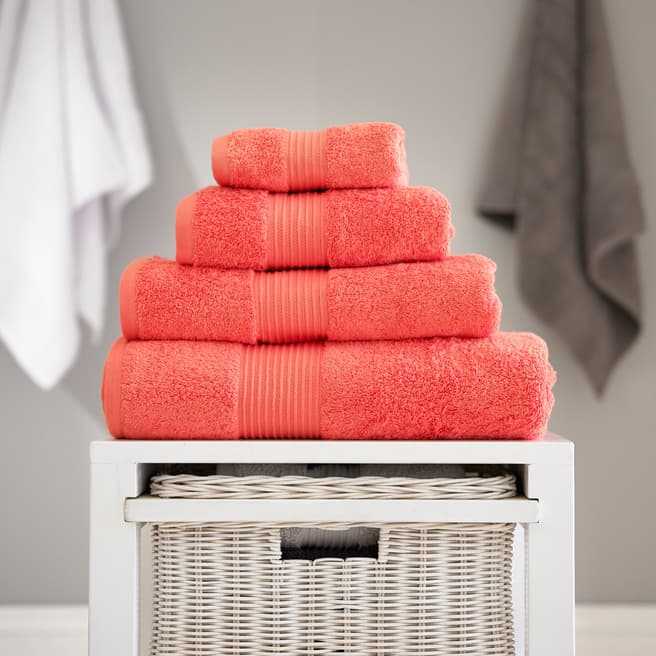Deyongs Pima Cotton Bath Towel, Coral