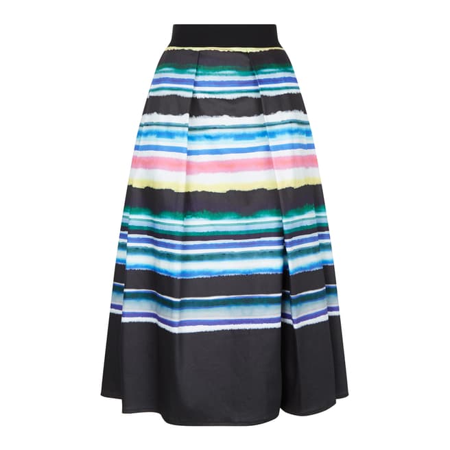 Damsel In A Dress Multi Print Watercolour Stripe Skirt 