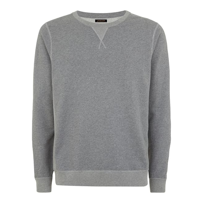 Jaeger Mid Grey Super Soft Cotton Sweatshirt