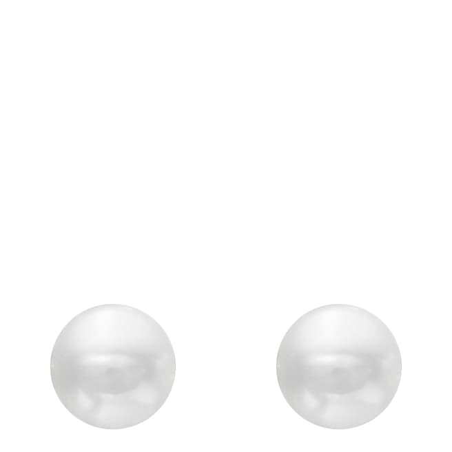 Chloe Collection by Liv Oliver White Pearl Stud Earrings 10mm