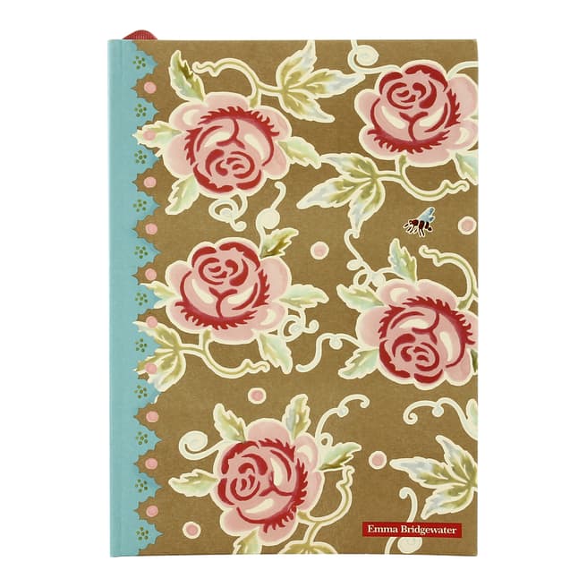 Emma Bridgewater Pink/Blue Rose and Bee A5 Notebook
