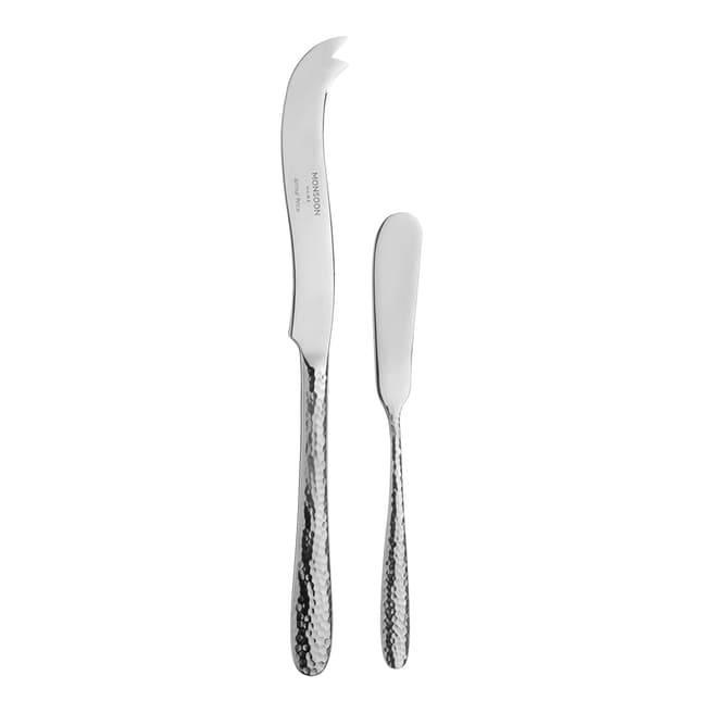 Monsoon Silver Mirage Cheese & Butter Knife Set