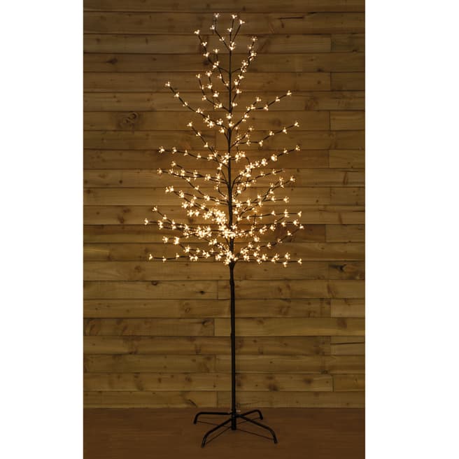 Festive Black LED Light Up Indoor Blossom Tree 5ft