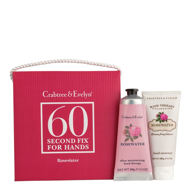 Crabtree & Evelyn Rosewater 60 Second Fix Kit For Hands 2 x 100g