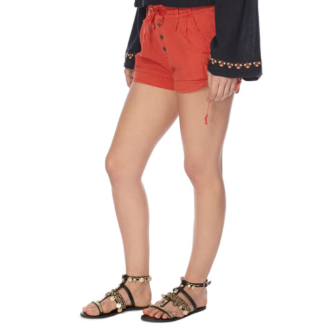 Free People Red Melvin Shorts