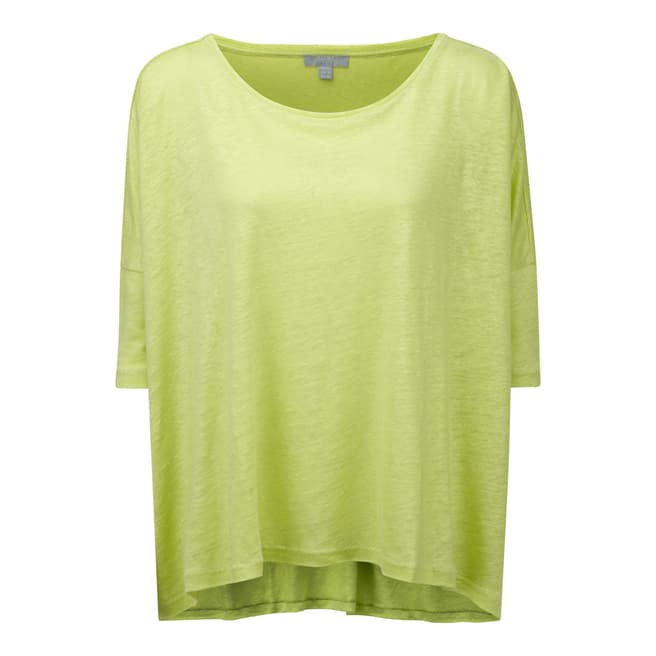 Pure Collection Lime Luxury Linen Poncho Top