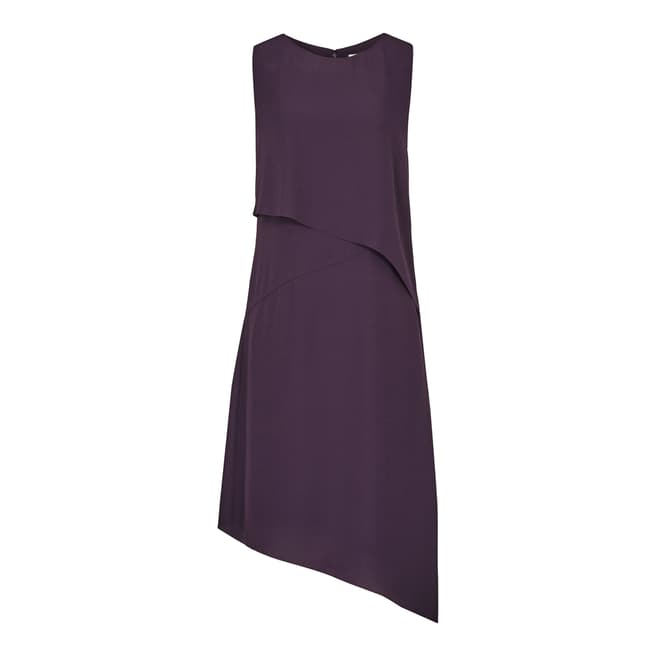 Reiss Purple Aya Asymetric Dress
