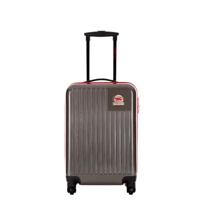 Cabine Size Grey 4 Wheel Cabin Suitcase 48 cm