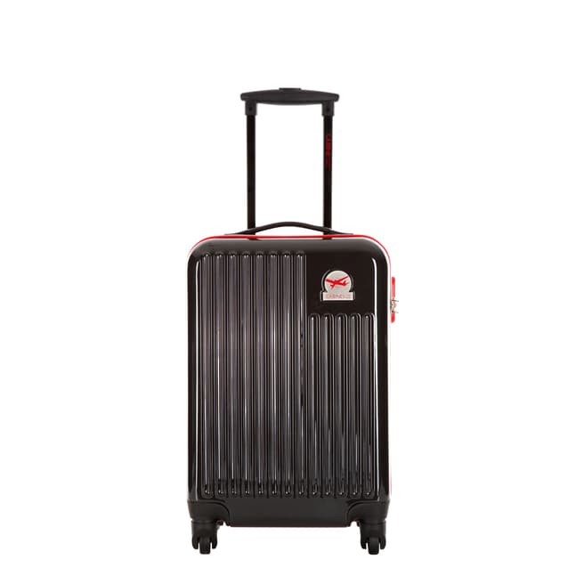 Cabine Size Black 4 Wheel Cabin Suitcase 48cm