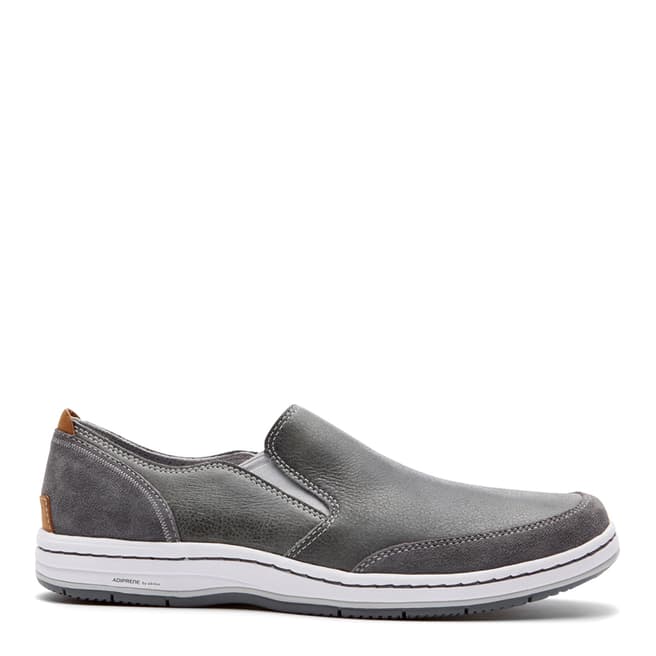 Rockport Grey Leather Casual Slip On Shoes