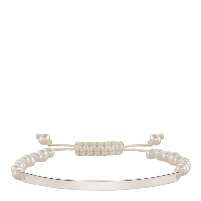 Thomas Sabo Sterling Silver/White Freshwater Pearl Engravable Love Bridge Bracelet