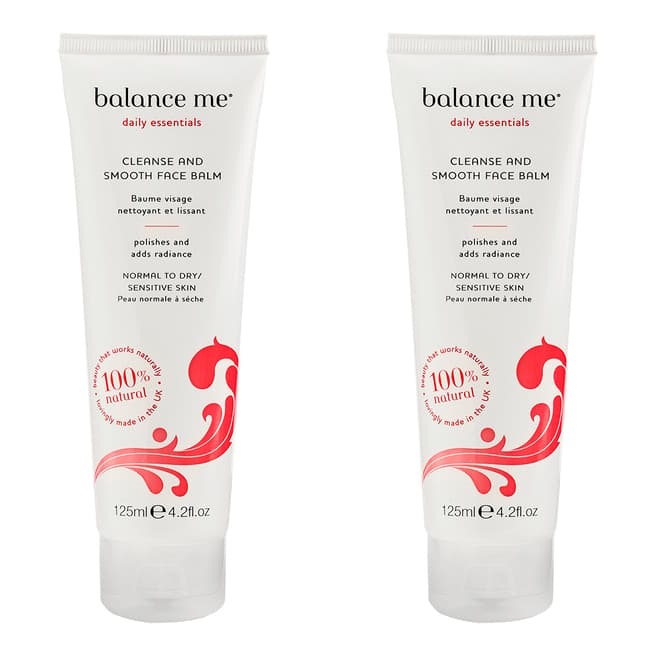 Balance Me Cleanse and Smooth Face Balm 125ml x 2