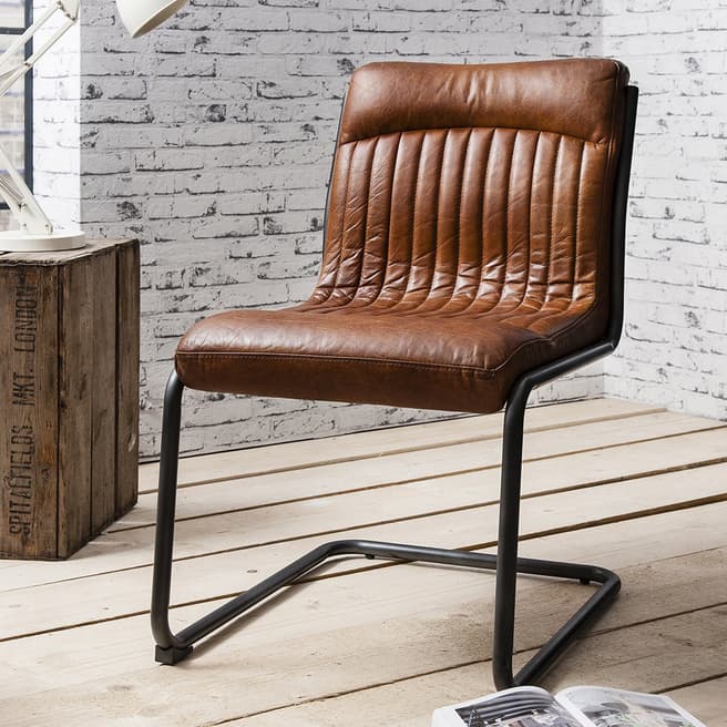Gallery Living Aylesbury Chair, Brown Leather